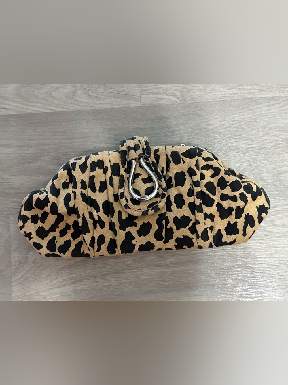 Vintage Y2K Nine West Leopard Print Clutch Bag Edgy Mobwife Retro Indie Sleeze